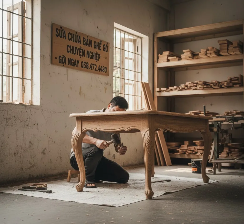 Dịch vụ sửa chữa bàn ghế gỗ giá rẻ, uy tín tại Hà Nội