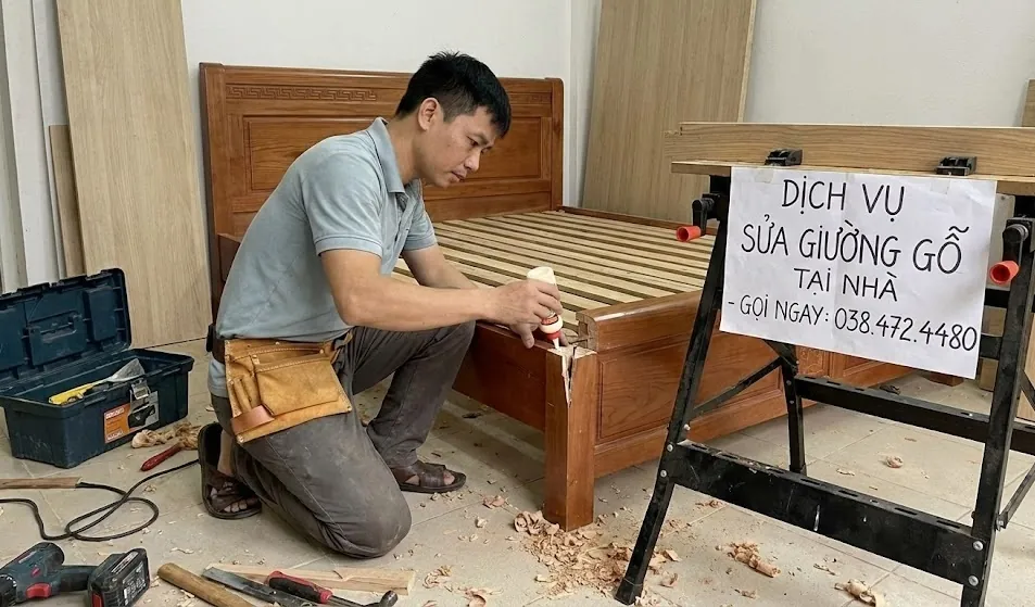 Dịch vụ sửa giường gỗ chuyên nghiệp - Chắc chắn êm ái