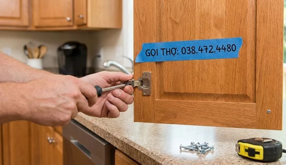 Quy trình sửa tủ bếp chuyên nghiệp