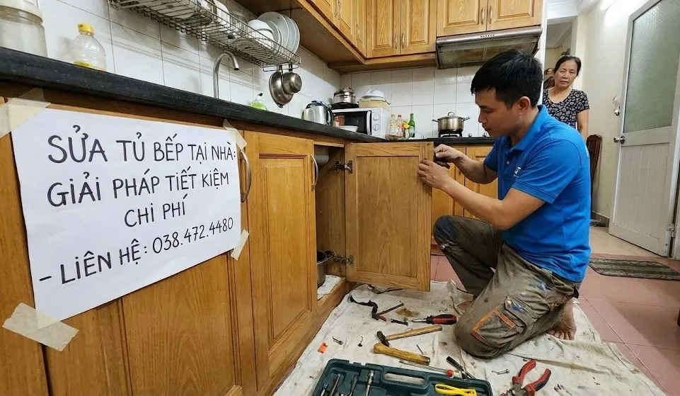 Dịch vụ sửa tủ bếp tại nhà chuyên nghiệp