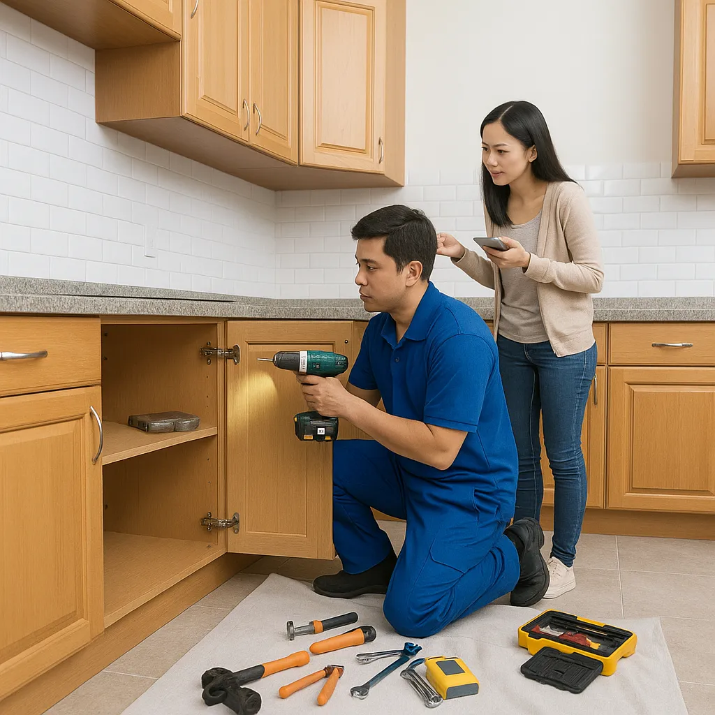 Sửa tủ bếp tại nhà tiết kiệm chi phí