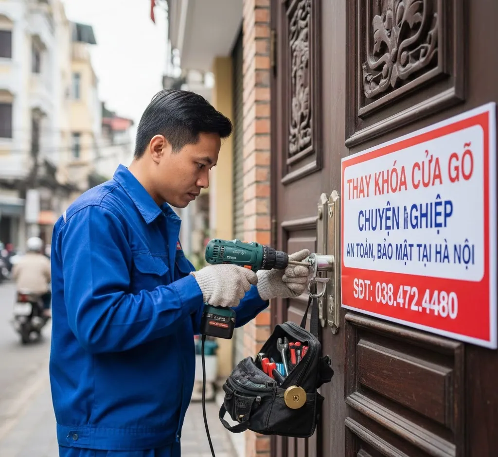 Dịch vụ thay khóa cửa gỗ chuyên nghiệp - An toàn bảo mật