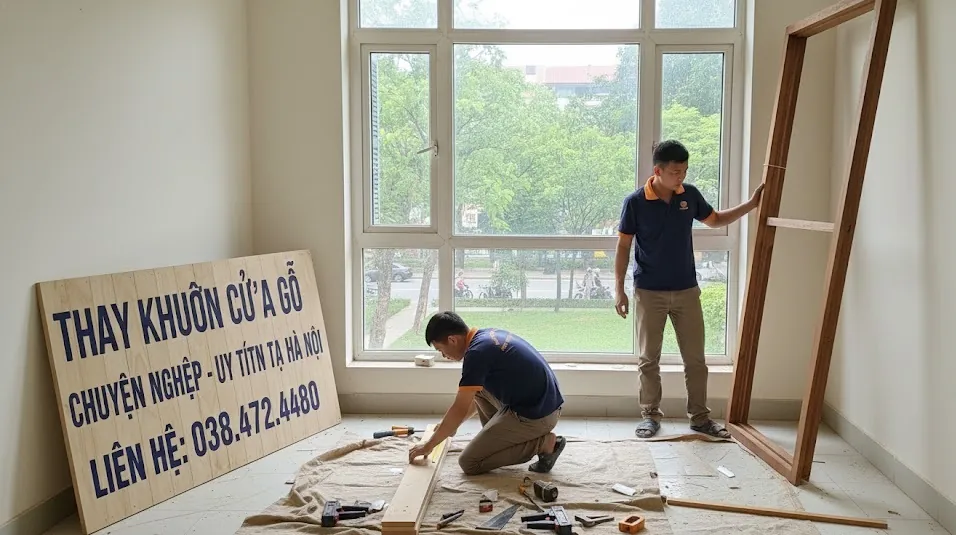 Quy trình thay khuôn cửa gỗ chuyên nghiệp 4 bước chuẩn