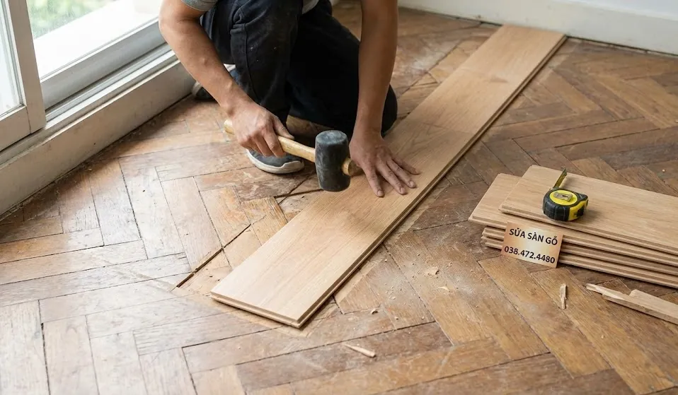 Quy trình thay sửa sàn gỗ chuyên nghiệp